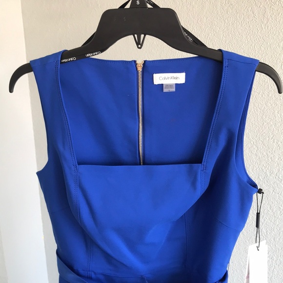 Calvin Klein Square Neck A Line Dress - Picture 5 of 8